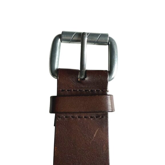 DKNY Jeans Genuine Leather Belt Women\'s Small Minimalist Utility Classic Brown main image 7